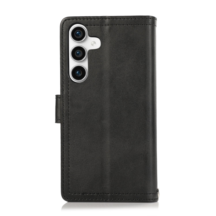 For Samsung Galaxy S24+ 5G Wristband Card Slot Leather Phone Case(Black)