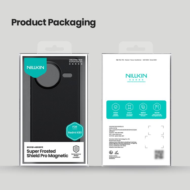 For Redmi K80 NILLKIN Frosted Shield Pro Magnetic Phone Case(Black) - free shipping - PMC Jewellery - Order now!