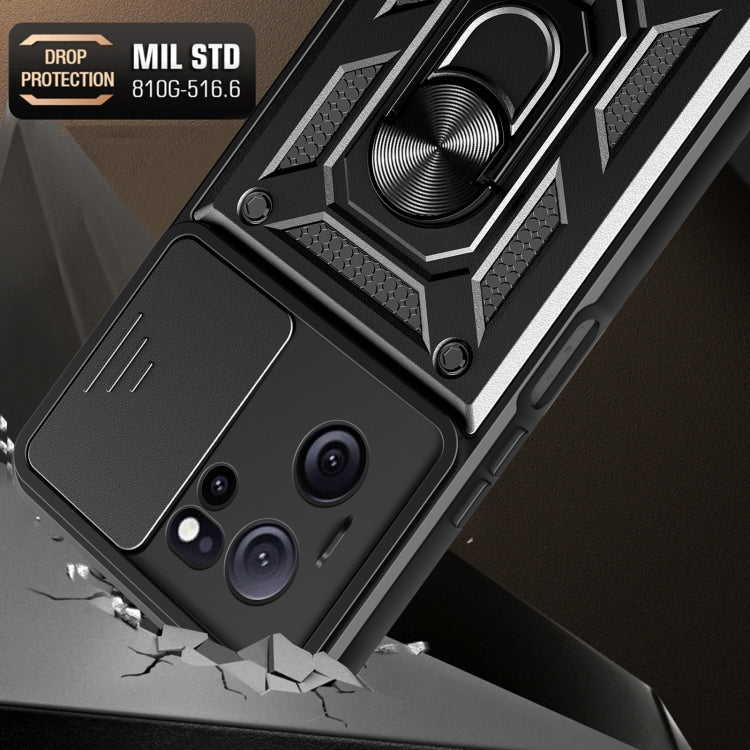 For Xiaomi Redmi K60 Ultra 5G Sliding Camera Cover Design TPU Hybrid PC Phone Case(Black) - Redmi K60 Ultra Cases by PMC TechLife | Online Shopping South Africa | PMC TechLife | Buy Now Pay Later Mobicred