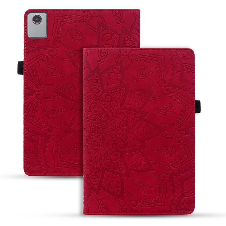 For Lenovo Tab M11 / Xiaoxin Pad 11 2024 Calf Texture Embossed Leather Tablet Case(Red)