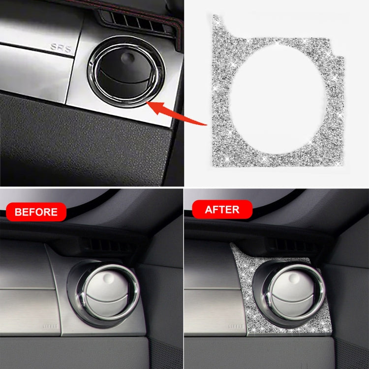 For Ford Mustang 2005-2009 Car Right Air Outlet Diamond Decorative Sticker, Left Drive - Car Interior Mouldings by PMC TechLife | Online Shopping South Africa | PMC TechLife | Buy Now Pay Later Mobicred