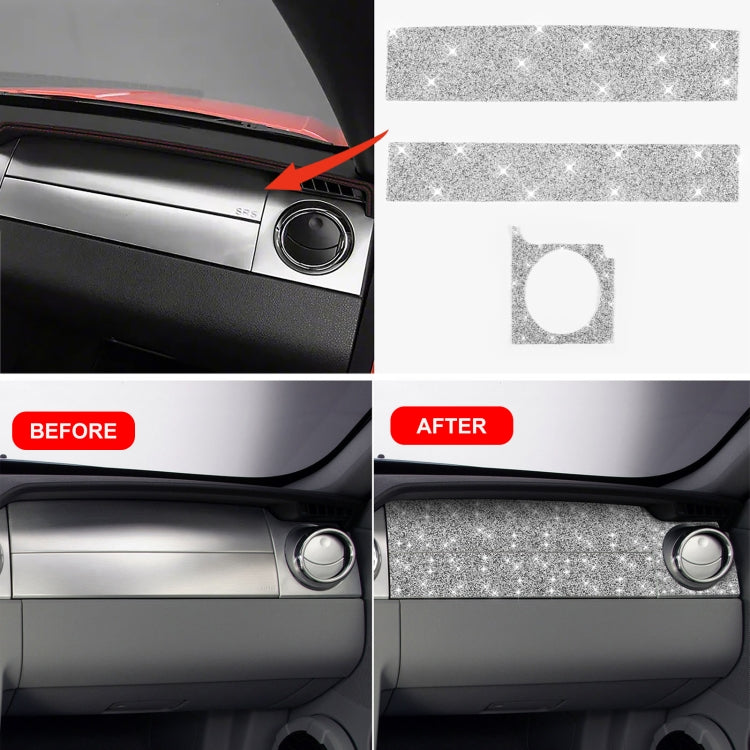 For Ford Mustang 2005-2009 Upper Part of Right Dashboard Diamond Decorative Sticker, Left Drive - Car Interior Mouldings by PMC TechLife | Online Shopping South Africa | PMC TechLife | Buy Now Pay Later Mobicred
