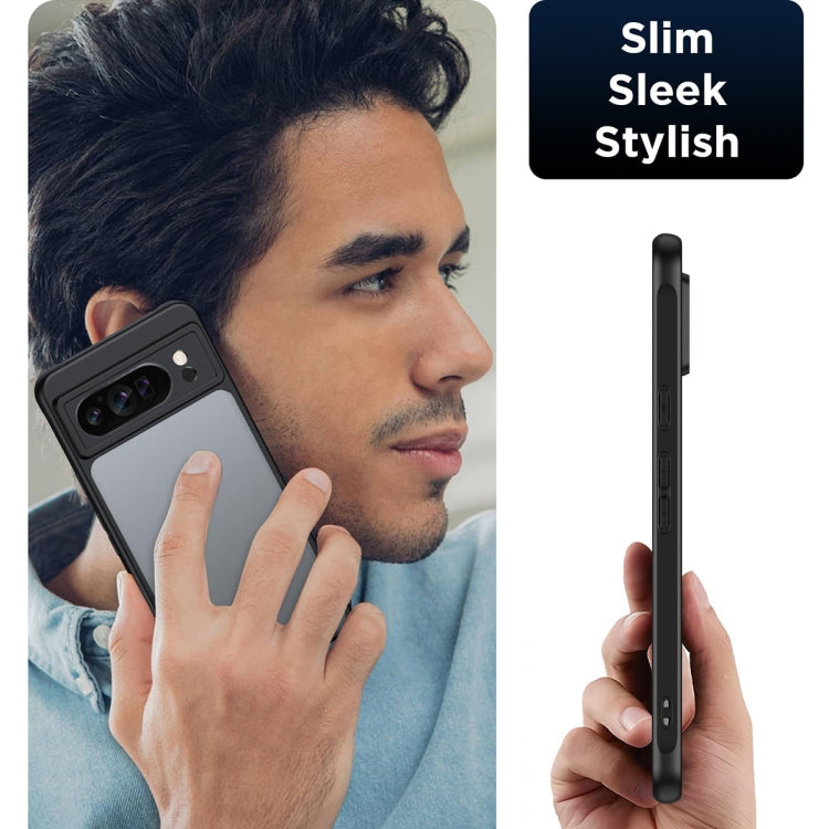 For Google Pixel 9 Pro Ultra-thin Translucent PC+TPU Phone Case(Black) - Google Cases by PMC TechLife | Online Shopping South Africa | PMC TechLife | Buy Now Pay Later Mobicred