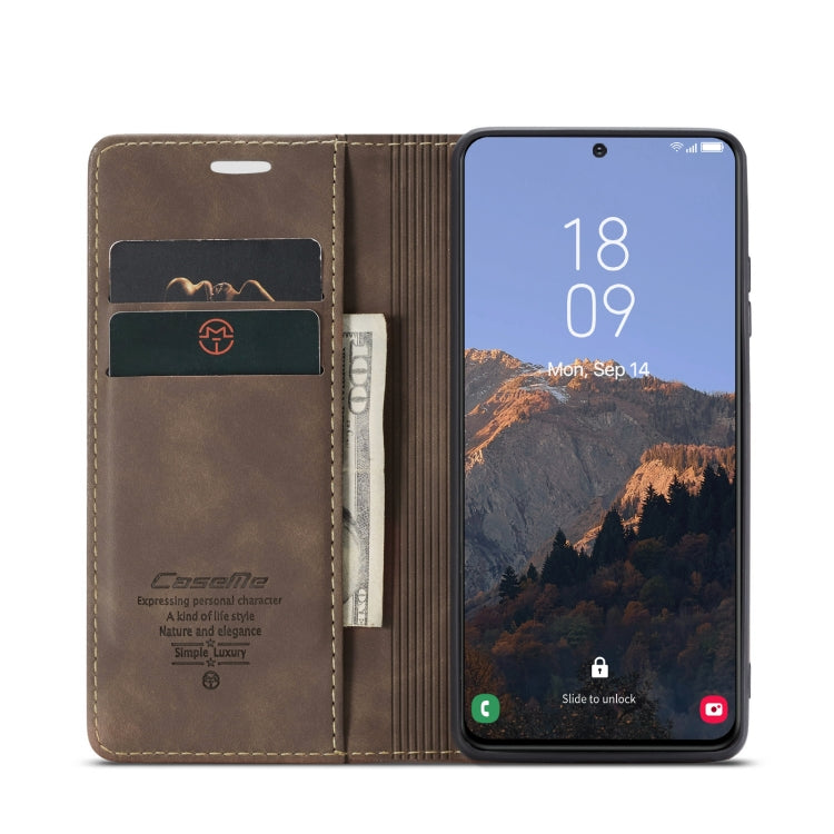 For Samsung Galaxy S24 5G CaseMe 013 Multifunctional Horizontal Flip Leather Phone Case(Coffee) - free shipping - PMC Jewellery - Order now!