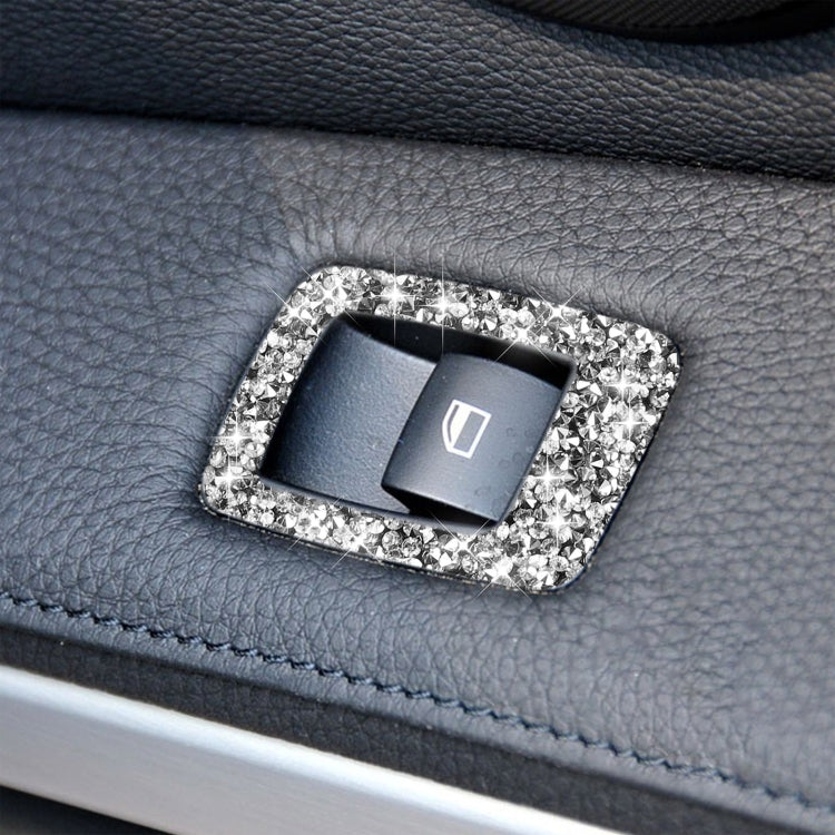 For BMW 3 Series E90 / 320i / 325i 2005-2012 Car Window Lift Panel 37.8cm Diamond Decorative Sticker, Left Drive