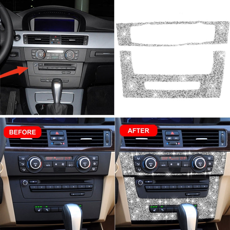 For BMW 3 Series E90 / E92 2005-2012 Car Aircondition CD Control Panel Premium Diamond Decorative Sticker - Car Interior Mouldings by PMC TechLife | Online Shopping South Africa | PMC TechLife | Buy Now Pay Later Mobicred