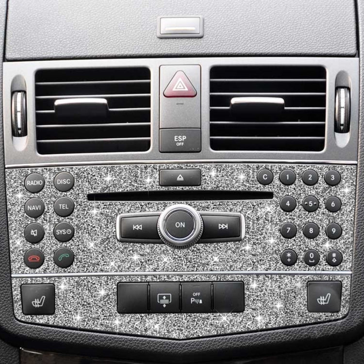 For Mercedes-Benz C-class W204 2007-2010 Car Central Control Panel B Diamond Decorative Sticker, Left and Right Drive
