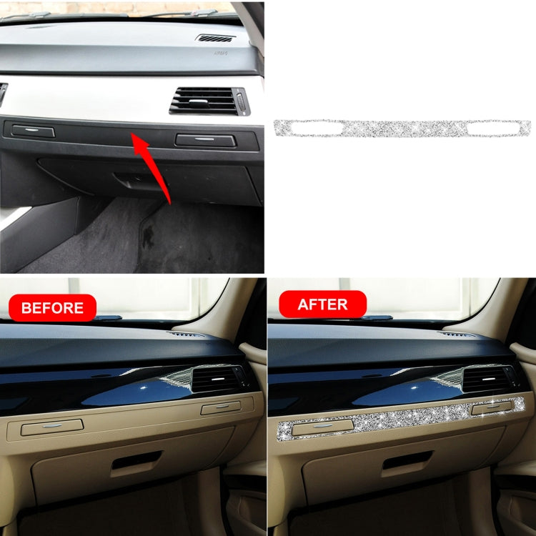 For BMW 3 Series E90 / E92 / E93 2005-2012 Car Passenger Side Center Control Diamond Decorative Sticker, Left Drive - Car Interior Mouldings by PMC TechLife | Online Shopping South Africa | PMC TechLife | Buy Now Pay Later Mobicred