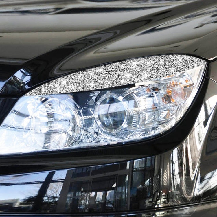 For Mercedes-Benz C-class W204 2008-2011 Car Light Eyebrow Diamond Decorative Sticker, Left and Right Drive