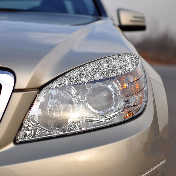 For Mercedes-Benz C-class W204 2008-2011 Car Light Eyebrow Diamond Decorative Sticker, Left and Right Drive