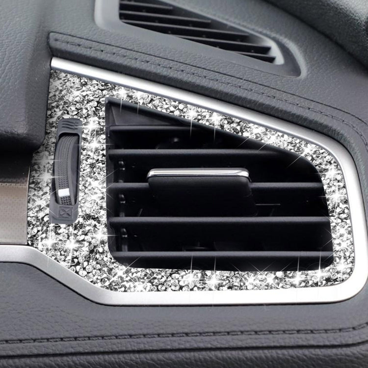 For Honda Civic 2016-2019 Car Left and Right Air Outlets Diamond Decorative Sticker, Left-hand Drive