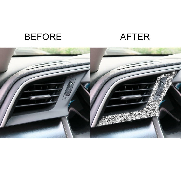 For Honda Civic 2016-2019 Car Left and Right Air Outlets Diamond Decorative Sticker, Left-hand Drive - Car Interior Mouldings by PMC TechLife | Online Shopping South Africa | PMC TechLife | Buy Now Pay Later Mobicred