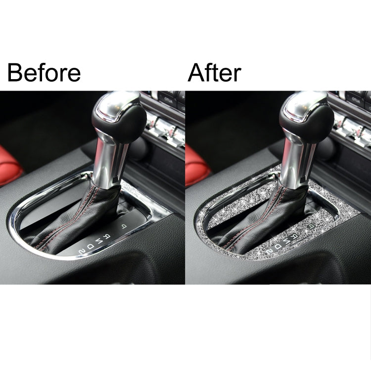 For Ford Mustang 2015-2020 3pcs Car Gear Shift Outer Ring Diamond Decoration Sticker, Right Drive - Car Interior Mouldings by PMC TechLife | Online Shopping South Africa | PMC TechLife | Buy Now Pay Later Mobicred