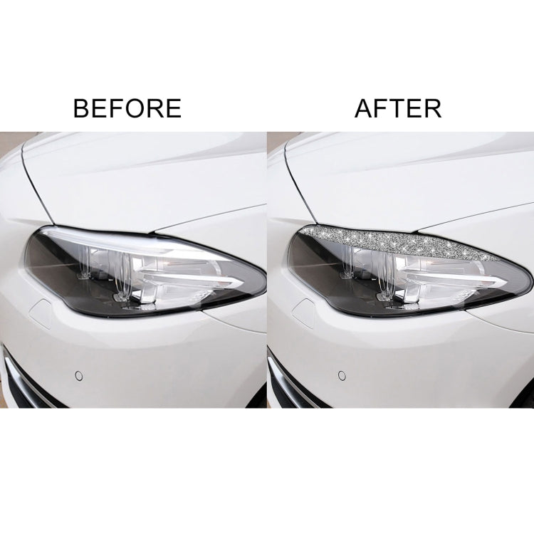 For BMW F10 5 Series 2010-2013 Car Light Eyebrow Diamond Decorative Sticker, Left and Right Drive