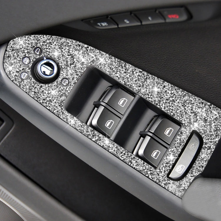For Audi A4 / A5 / Q5 Car Door Lift Control Panel Diamond Decoration Sticker, Right Drive High Configured