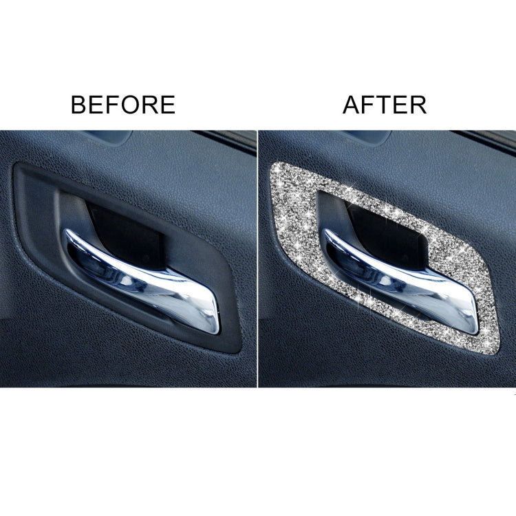 For Dodge Charger 2011-2014 Car Door Handle B Diamond Decorative Sticker, Left-hand Drive - Car Interior Mouldings by PMC TechLife | Online Shopping South Africa | PMC TechLife | Buy Now Pay Later Mobicred