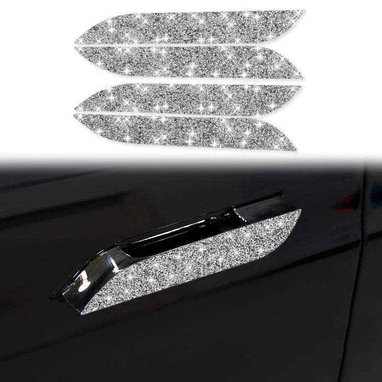 For Tesla Model S Car Outside Handle Diamond Sticker,Left and Right Drive Universal