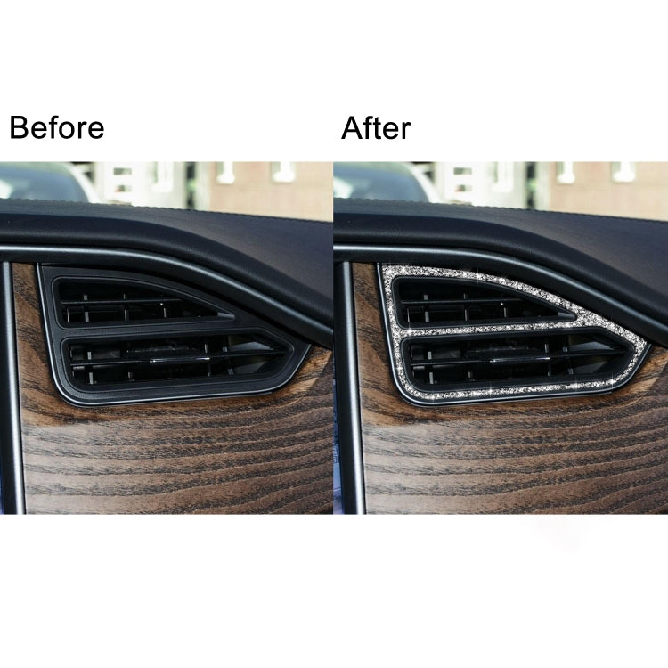 For Tesla Model X Car Central Control Instrument Air Outlet Diamond Sticker, Left Drive - Car Interior Mouldings by PMC TechLife | Online Shopping South Africa | PMC TechLife | Buy Now Pay Later Mobicred