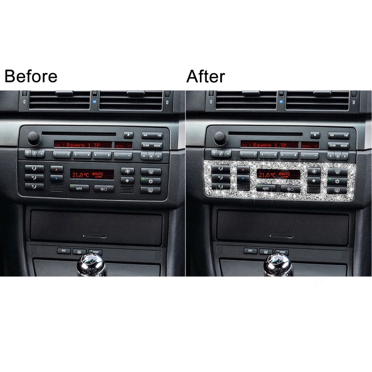 For BMW Series 3 E46 1998-2005 Car Center Control Panel Lower Diamond Decoration Sticker, Left and Right Drive - Car Interior Mouldings by PMC TechLife | Online Shopping South Africa | PMC TechLife | Buy Now Pay Later Mobicred