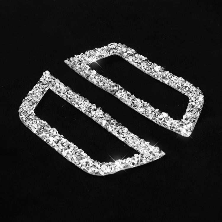 For BMW Series 3 E46 1998-2005 Car Rear Seat Roof Air Outlet Diamond Decoration Sticker, Left and Right Drive
