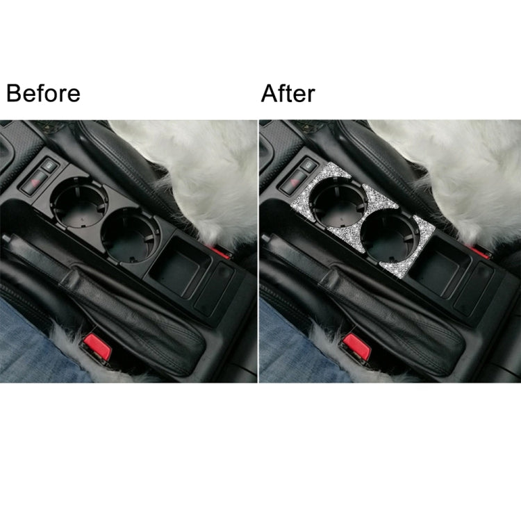 For BMW Series 3 E46 1998-2005 Car Water Cup Holder Panel Diamond Decoration Sticker, Left and Right Drive - Car Interior Mouldings by PMC TechLife | Online Shopping South Africa | PMC TechLife | Buy Now Pay Later Mobicred