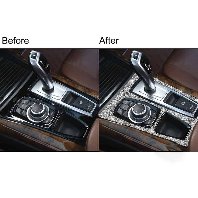 For BMW X5 E70 2008-2013 / X6 E71 2009-2014 Car Gear Panel Diamond Decoration Sticker, High Configuration Right Drive - Car Interior Mouldings by PMC TechLife | Online Shopping South Africa | PMC TechLife | Buy Now Pay Later Mobicred