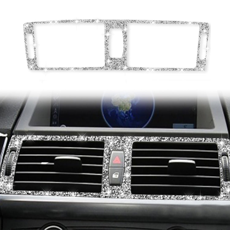 For BMW X5 E70 / X6 E71 2008-2013 Car Middle Air Outlet Diamond Decoration Sticker, Left and Right Drive