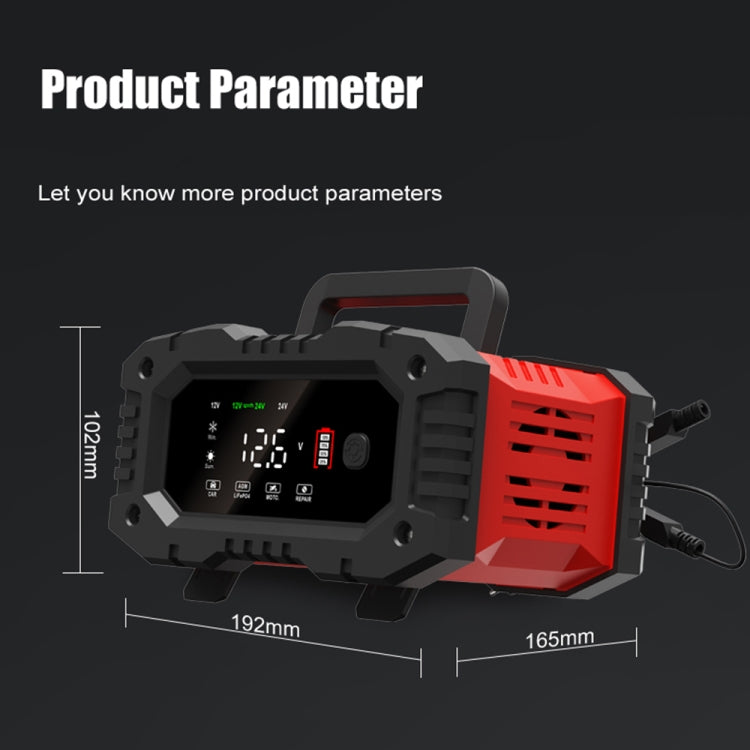 FOXSUR 12V / 24V 20A 300W Portable Motorcycle Car Smart Battery Charger(AU Plug)