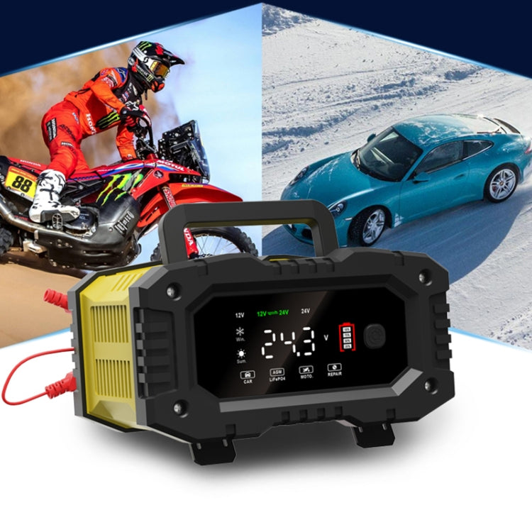 FOXSUR 12V / 24V 10A Portable Motorcycle Car Smart Battery Charger(AU Plug) - free shipping - PMC TechLife - Order now!