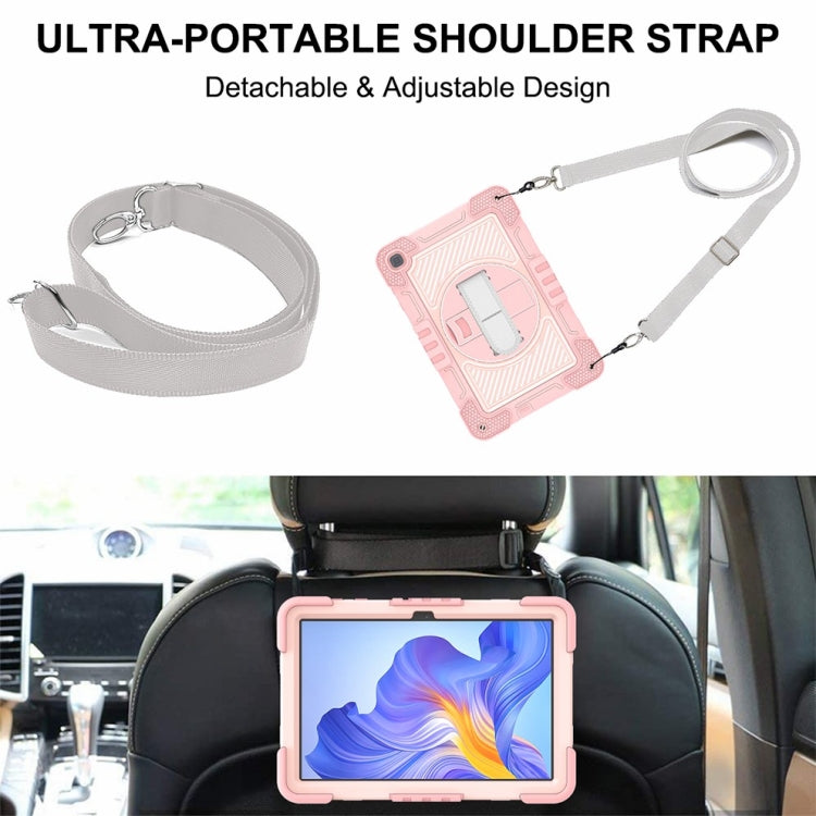 For Honor Pad X8 360 Degree Rotation PC Contrast Silicone Tablet Case(Rose Gold) - Honor by PMC TechLife | Online Shopping South Africa | PMC TechLife | Buy Now Pay Later Mobicred