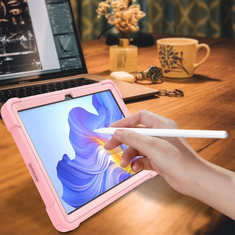 For Honor Pad X8 Shockproof Silicone Hybrid PC Tablet Case with Holder(Rose Gold) - Honor by PMC TechLife | Online Shopping South Africa | PMC TechLife | Buy Now Pay Later Mobicred