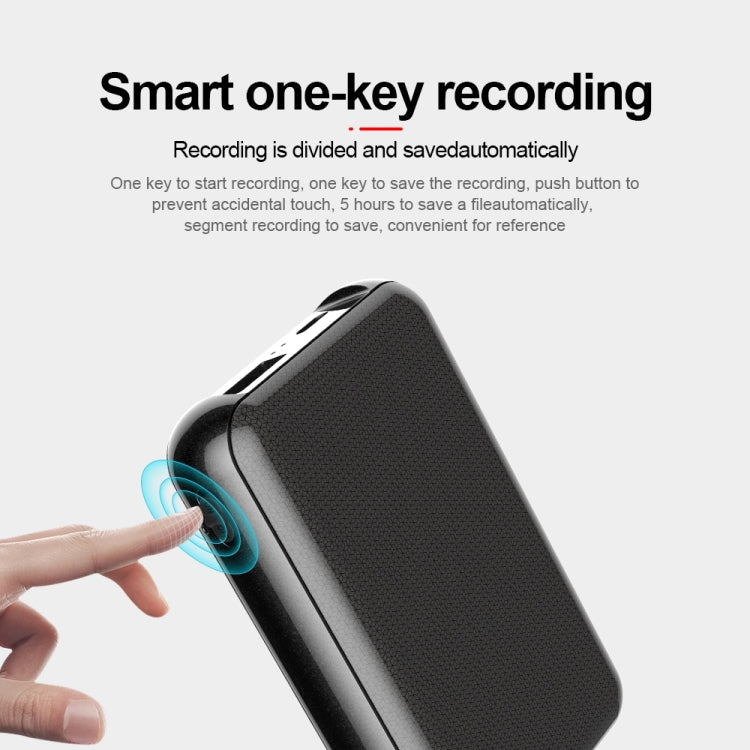 JNN Q75 Magnetic Smart Voice Recorder, Memory:8GB(Black)