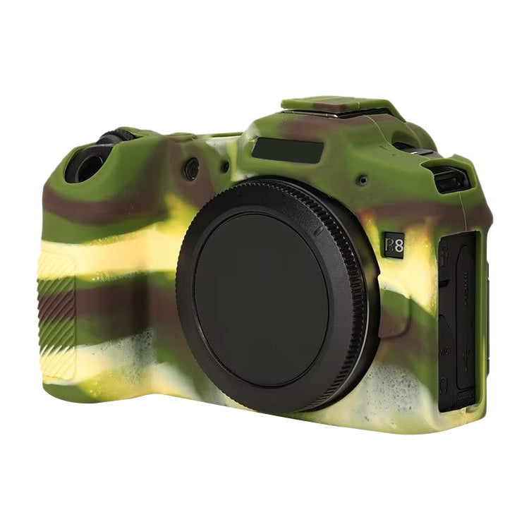 For Canon EOS R8 Soft Silicone Protective Case(Camouflage)