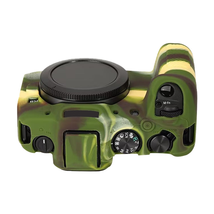 For Canon EOS R8 Soft Silicone Protective Case(Camouflage)
