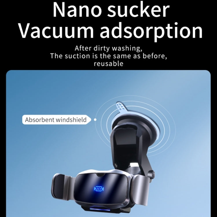 D7 Infrared lnduction Wireless Fast Charging Air Outlet Car Holder(Black)