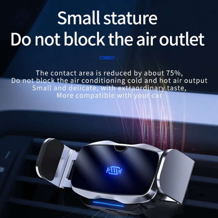 D7 Infrared lnduction Wireless Fast Charging Air Outlet Car Holder(Black)