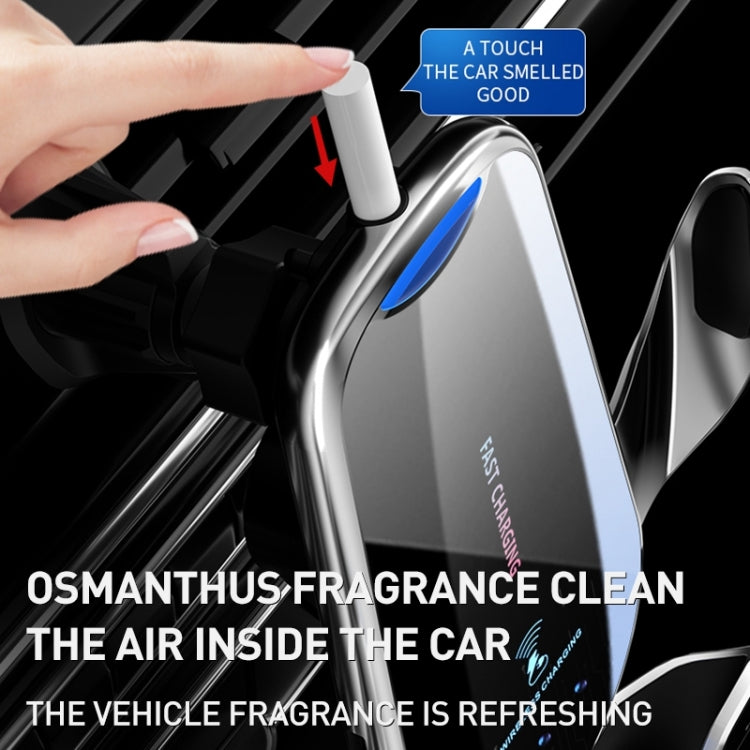 G10 Infrared lnduction Wireless Fast Charging Air Outlet Car Holder(Silver)