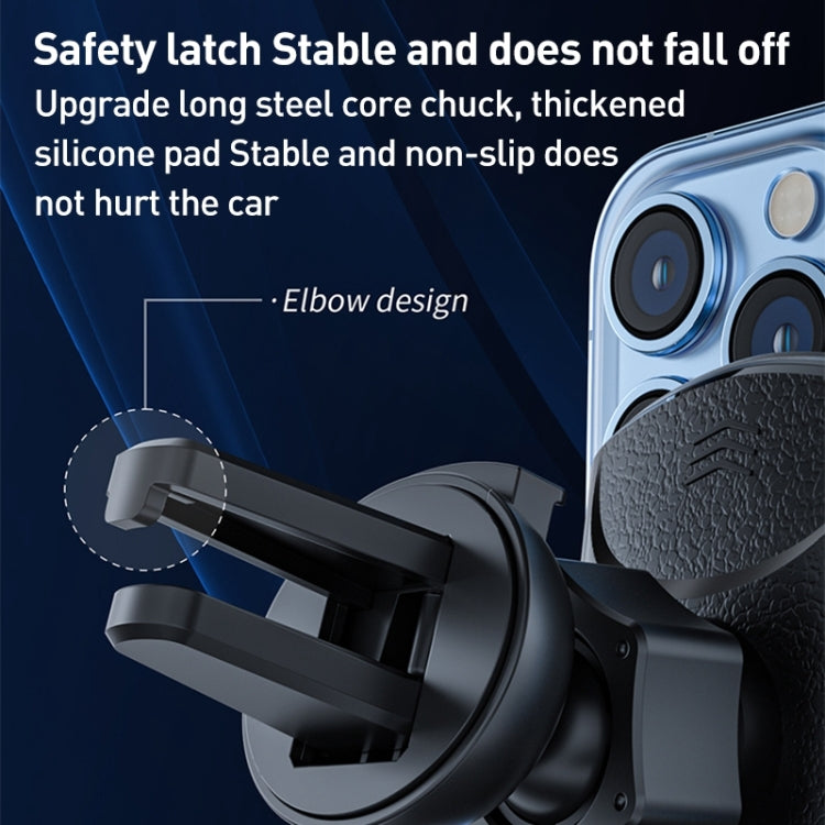 Q3S Infrared lnduction Wireless Fast Charging Air Outlet Car Holder(Silver)