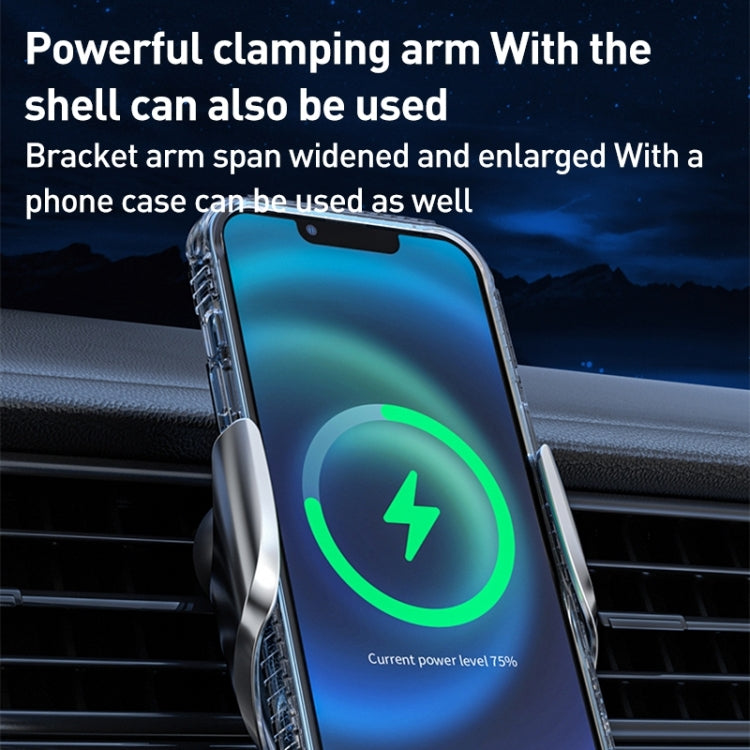 Q3S Infrared lnduction Wireless Fast Charging Air Outlet Car Holder(Black)