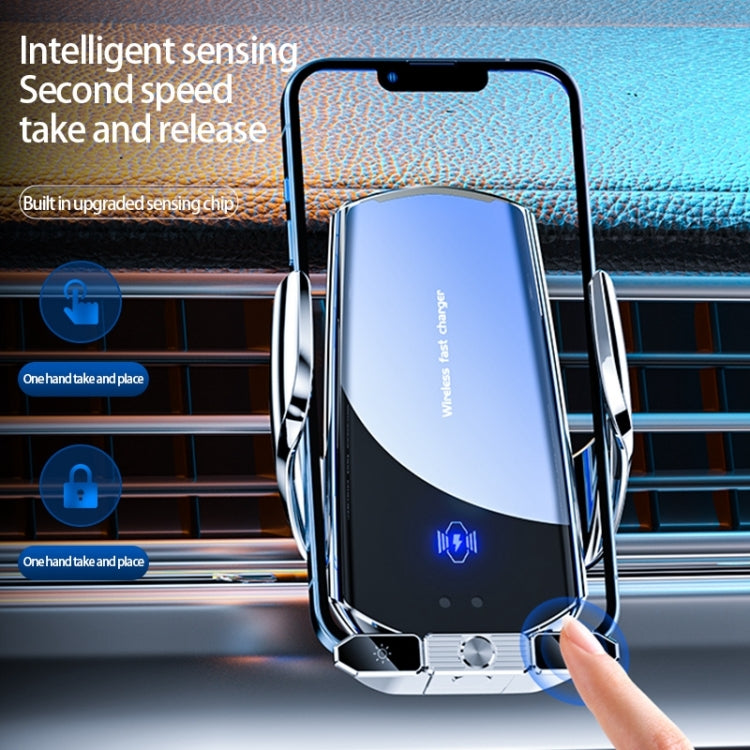 Q88 Infrared lnduction Wireless Fast Charging Air Outlet Car Holder(Black)