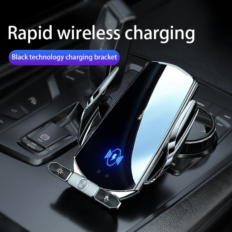 Q88 Infrared lnduction Wireless Fast Charging Air Outlet Car Holder(Black)