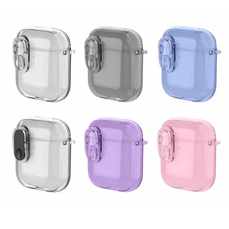 For AirPods 1 / 2 Ice Crystals Shockproof Earphone Protective Case(Purple)
