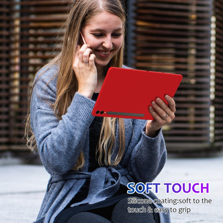 For Samsung Galaxy Tab S9+ Pure Color Liquid Silicone Shockproof Tablet Case(Red) - free shipping - PMC TechLife - Order now!