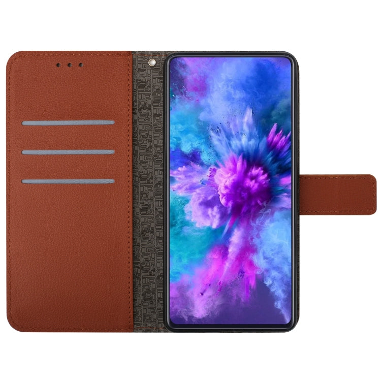 For Honor X9b Rhombic Grid Texture Leather Phone Case(Brown) - Honor Cases by PMC TechLife | Online Shopping South Africa | PMC TechLife | Buy Now Pay Later Mobicred