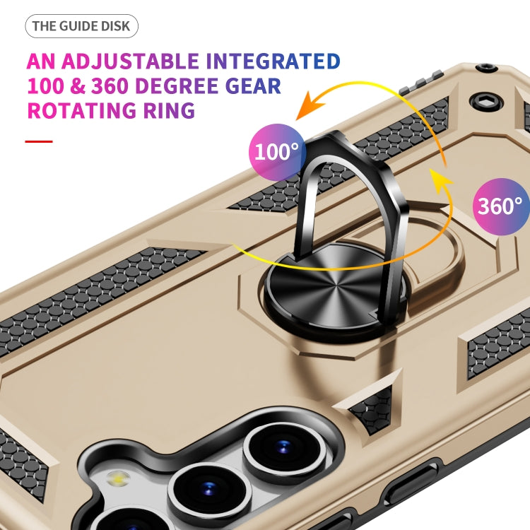 For Samsung Galaxy S25 5G Shockproof TPU + PC Phone Case(Gold)