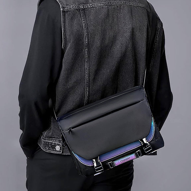 Cwatcun D85 Camera Bag Side Quick Access Camera Messenger Case Water-resistant Bag, Size:36.5 x 17 x 26cm Large(Black)
