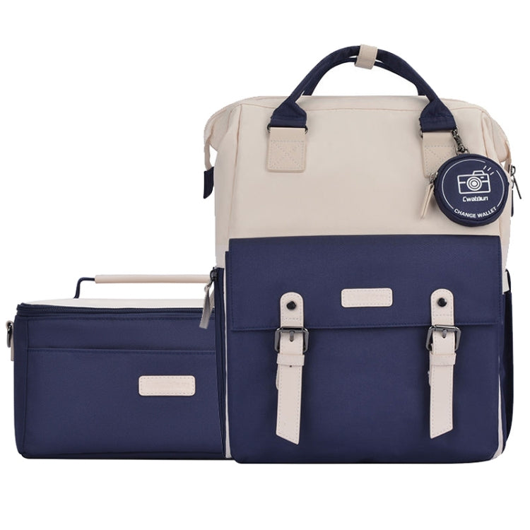 Cwatcun D87 Color Matching Camera Backpack Large Capacity Photography Bag, Size:38 x 31 x 20cm Small(Blue)