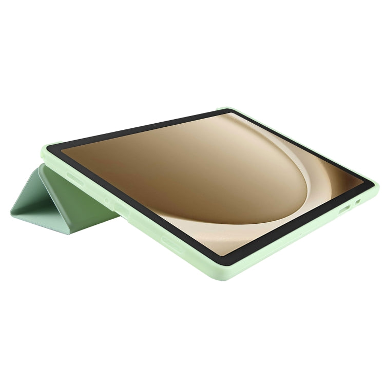 For Samsung Galaxy Tab A9+ Tri-fold Holder Flip Horizontal Flip TPU Leather Tablet Case(Green) - free shipping - PMC TechLife - Order now!