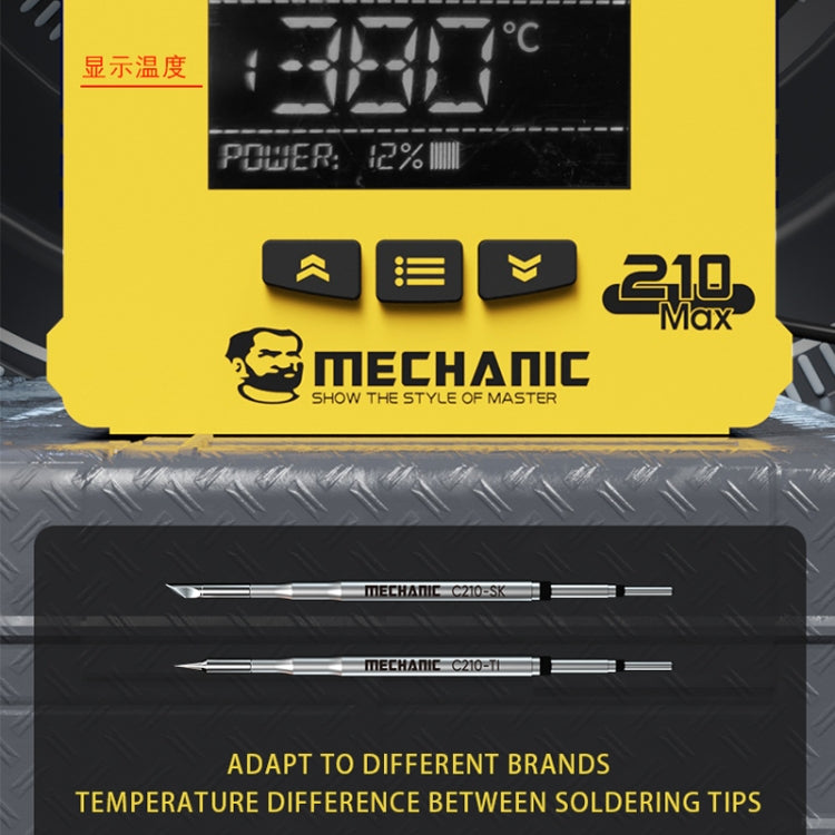 Mechanic 210MAX Dual Station Thermostatic Adjustable Digital Display Soldering Station, Plug:US - free shipping - PMC Jewellery - Order now!