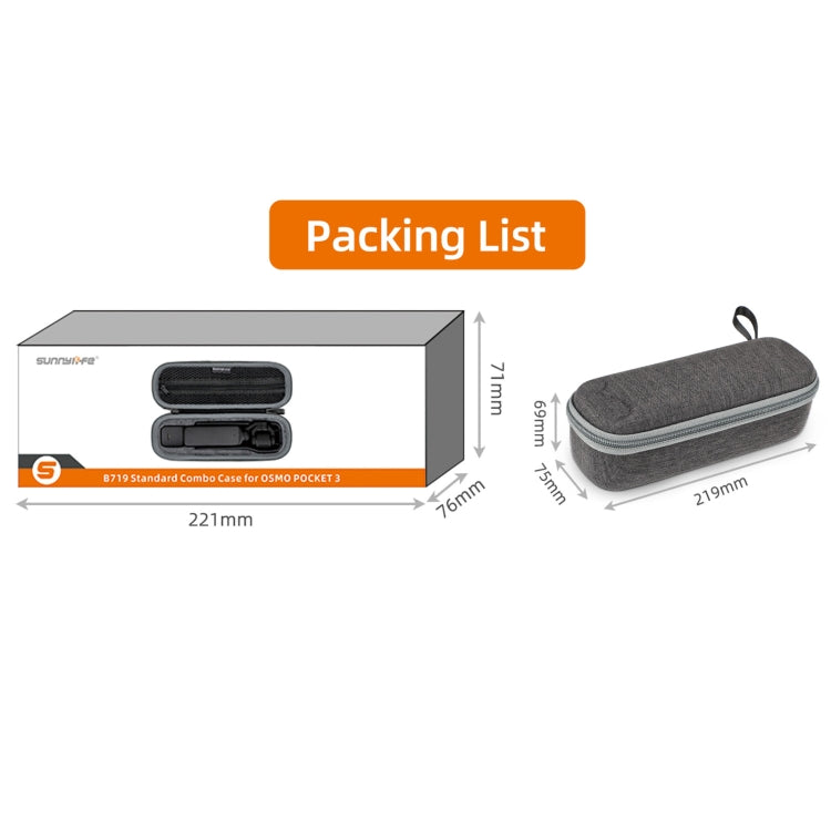 For DJI Osmo Pocket 3 Sunnylife Storage Case Box Standard Set Bag - Case & Bags by Sunnylife | Online Shopping South Africa | PMC TechLife | Buy Now Pay Later Mobicred
